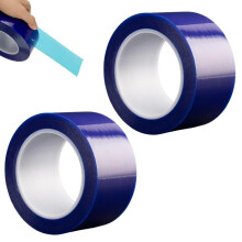 Gopbod 2 rollen - 2 inch x 109,4 meter Doorzichtige verwijderbare krasfilm Taperol High Tack Tape Blauwe raamfolie Blauwe oppervlaktebeschermfolie Ze