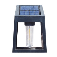 1Stk Outdoor Solar Wandlicht LED Solarbeleuchtung Schwarz ABS Material