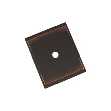 Amerock Maymont Długość 1-5/8 cala (41 mm) Kwadratowa, brązowa, olejowana płyta tylna z gałką szafki BP37586ORB