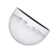 2er-pack solarbetriebene wasserdichte Außenwandlampe halbrund warmweiß