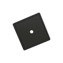 Amerock Thoreau Długość 1-9/16 cali (40 mm) Kwadratowa, matowa czarna płyta tylna z gałką szafki BP37600MB