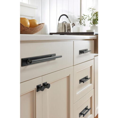 Amerock Thoreau 192mm Matte Black Rectangular Cabinet Pull Backplate, BP37605MB 1