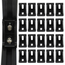 BLCCLOY 20 pezzi staffe per estrusione serie 10 nere 1"" x 1"" 1010 profili di estrusione in alluminio fissaggio connettore T-Solt per profili estr