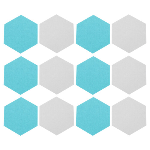 12 nachrichten- aus filz, selbstklebend, hexagonal