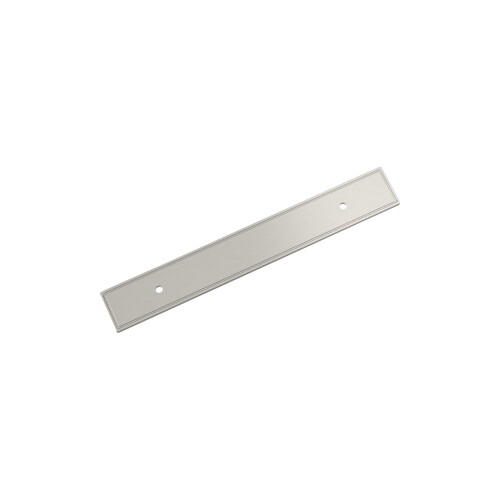 Amerock Thoreau 5-1/16 inch (128mm) Rectangle Satin Nickel Cabinet Pull Backplate