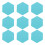 12 nachrichten- aus filz, selbstklebend, hexagonal 9