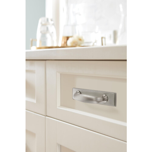 Amerock Maymont BP37587G10 - Placa trasera rectangular de centro a centro, 3 pulgadas (76 mm), nνquel satinado 1