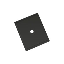 Amerock Maymont Długość 1-5/8 cala (41 mm) Kwadratowa, matowa czarna płyta tylna z gałką do szafki BP37586MB