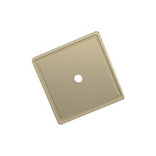 Amerock Thoreau Długość 1-9/16 cali (40 mm) Kwadratowa złota gałka do szafki z szampanem Płyta tylna BP37600BBZ