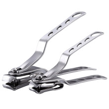 2Stk Drehbare Nagelknipser Aus Edelstahl Silber, Ergonomisch, Robust