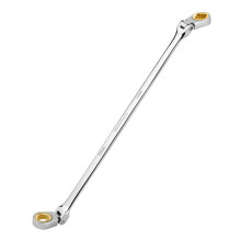 DURATECH 14 * 15 mm extra langer, rutschfester Ratschenschlssel mit flexiblem Kopf, metrischer CR-V-Stahl