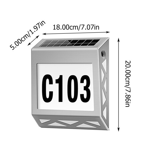 1 Set Solar Türleuchte Pp Für Den Außenbereich 1