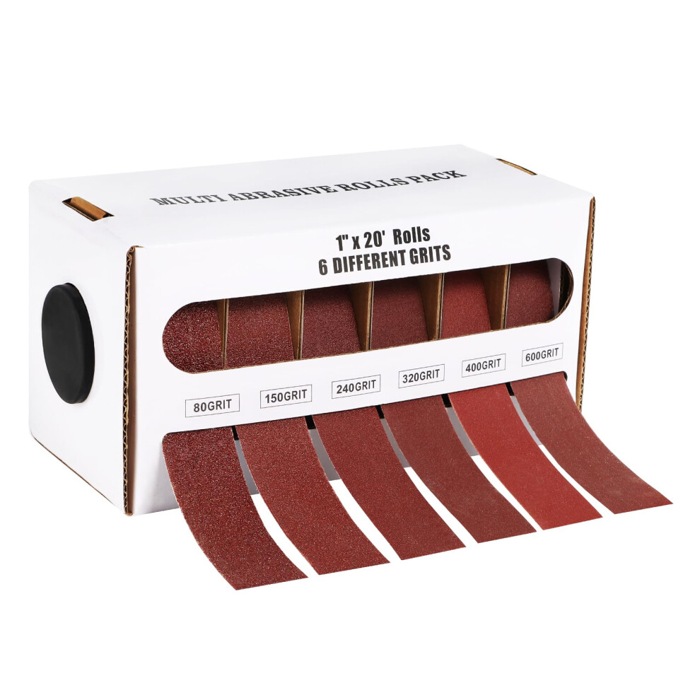 6 Grits Emery Cloth Roll Multiple Grit Sizes Abrasive Sandpaper Roll With Dispenser 80 150 240 320 400 600 Grit Sandpaper Assortment Wet Emory Cl 635412485154
