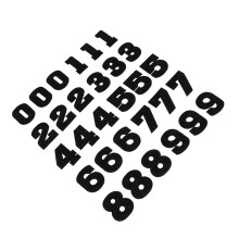 30Stk Zahlen Bügelflicken Polyester Schwarz Kleidung Reparatur Patches