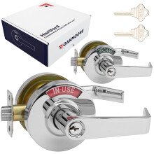 Poigne de porte commerciale d'entre  cl Chrome | Serrures de porte commerciales robustes avec indicateur | Restaurant Magasin Hpital Entrep