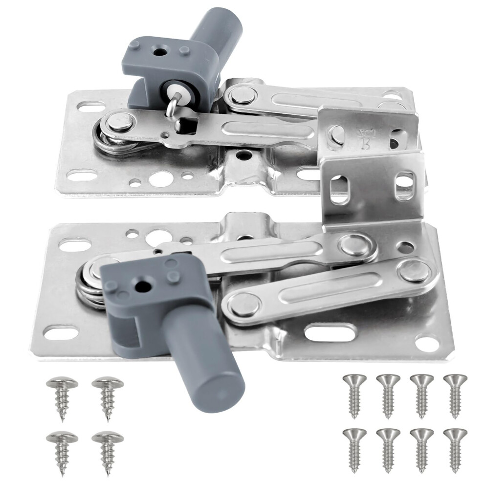 Ld-0220-50Sc Soft Close Pivot Hinges Pair Of Self Closing Cabinet Door Hinge Tip Out Tray Hinges For Closets Bookcases Sink Tip-Out Door Support Fram 785582634477