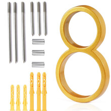 Premium 5"""" flydende zinklegeringshusnumre - guld og s?lv stjerneglansfinish 304 rustfri st?lskruer Lange og korte muligheder Unikt flydende skyg