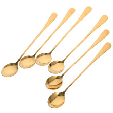 6 espresso-löffel aus , lange metalllöffel für dessert