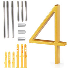 Premium 5"""" flydende zinklegering husnumre - guld og s?lv Stjerneglans finish 304 rustfrit st?l skruer Lange og korte muligheder Unikt flydende s