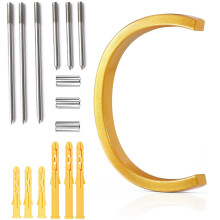 Hochwertige, 12,7 cm groe, schwebende Hausnummern aus Zinklegierung Gold- und Silber-Sternenglanz-Finish, 304-Edelstahlschrauben, lange und kurze