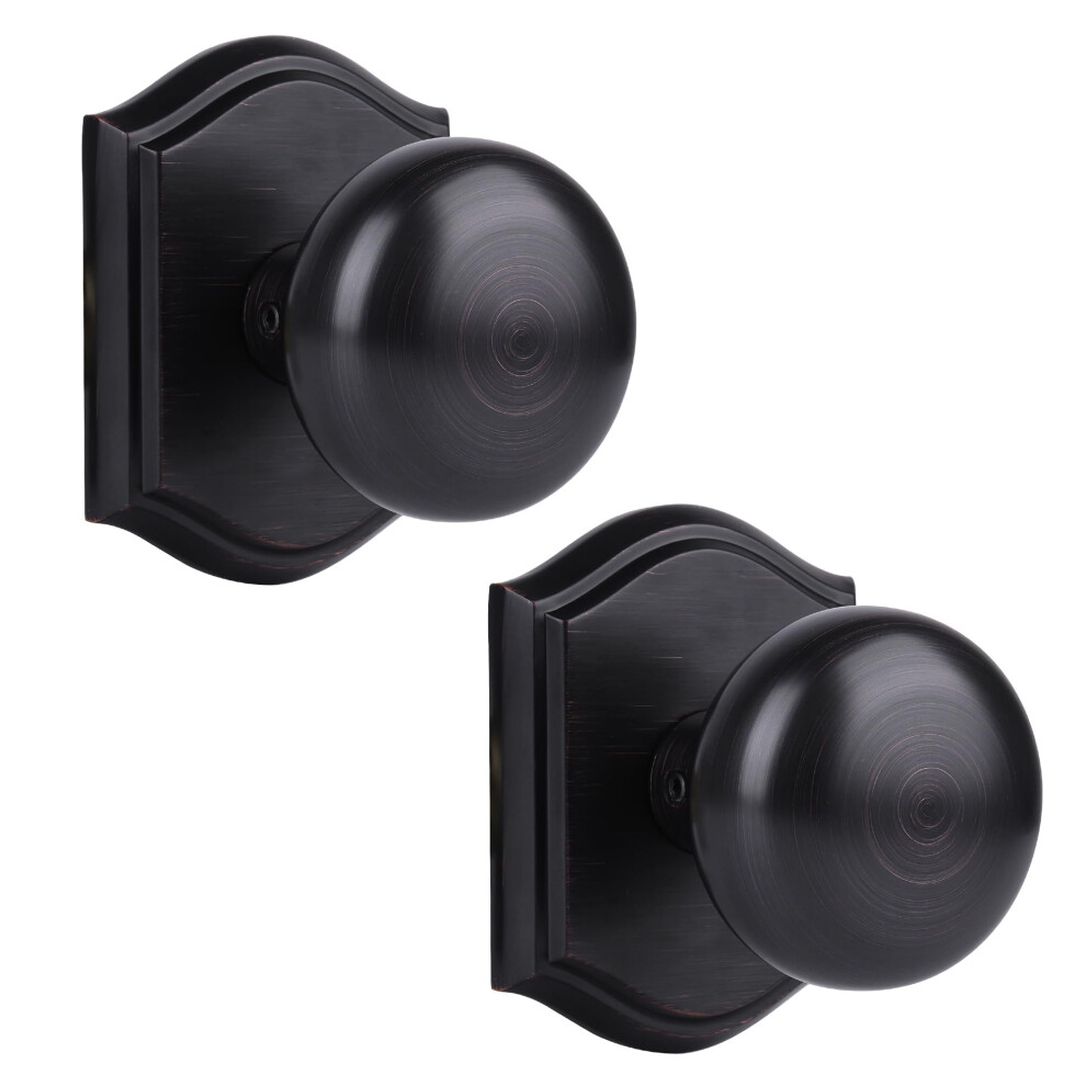 Newlaking Door Knobs Interior Classic Decorative Orb Dummy Door Knob Durable Stylish Hardware For Indoor Use- 2 Pack 635408120816
