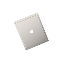 Amerock Maymont Długość 1-5/8 cala (41 mm) Kwadratowa, polerowana, niklowa Płyta tylna z gałką do szafki BP37586PN