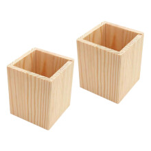 2Stk Holz Stiftehalter Behälter Für Make-up