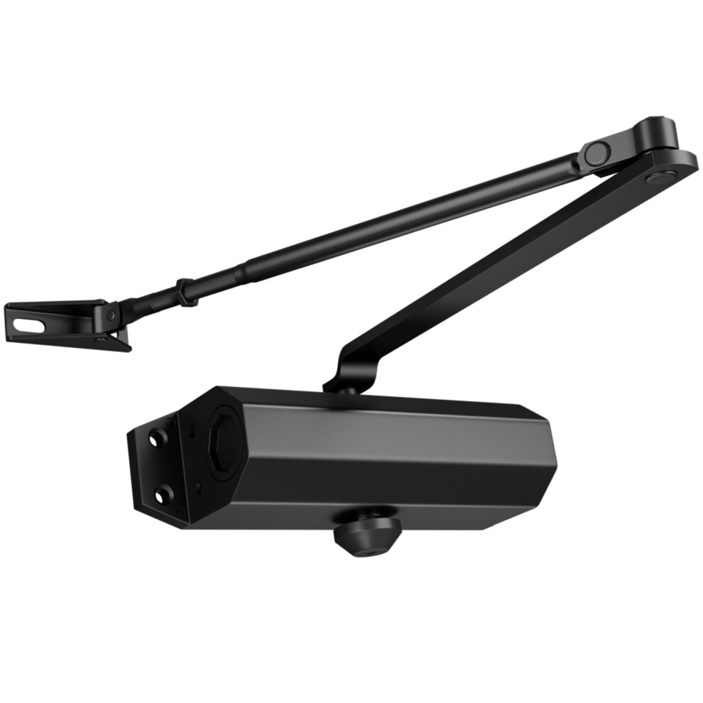 Ougourim Door Closers Commercial Heavy Duty Automatic Door Closer Residential Grade 3 Spring Hydraulic Door Closer 6.88"""" X 1.5"""" Small Black 751007405014