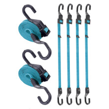 6 ks 36palcovch plochch nastavitelnch bungee kabelu s hcky 3x rychlej k nastaven dlky Lucky popruhy Modr Heavy Duty Bungee popruhy pro nkla