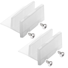 M6192 Doucheschuifdeur ondergeleider 1/2 inch kanaal voor gebruik met maximaal 7/16 inch dikke glazen panelen (wit, 2 stuks)