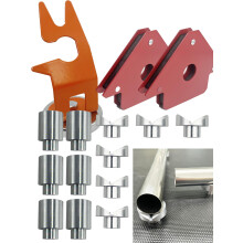 RCTUTEIAO Lastafelbevestigingspennen 12 stuks 5/8 x 1 x 1,5 Stopuitlijning Aluminium Accessoires Vierkante V-groef Ronde buis Snelle installatiebeves