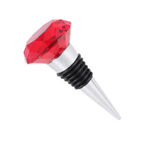 Crystal Diamant Wein Stopper Sektflasche Verschluss Metall Rot