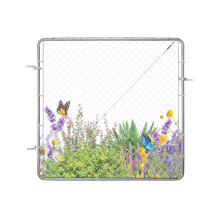 VEVOR Chain Link Fence Gate 70 x 72 in Adjustable Chain Link Fence Panel Garden Fence Gate Opening Rust-Resistant Galvanized Fencing Gate for Far