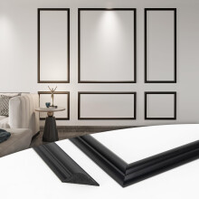 Art3d Pre-Cut Wall Molding Set of 6 pcs Ready-to-Assemble Wainscoting Panels for Interior Wall D?cor Living Room Bedroom Accent Wall - Installed wit