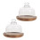 2 Sets Mini Servierplatte Kuchen Aufbewahrungsbehälter 6