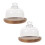 2 Sets Mini Servierplatte Kuchen Aufbewahrungsbehälter 5