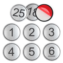 NumRealm Skab numre (5 cm/2"") - ABS plastik bord numre med selvkl?bende tape - S?lv - Nummereret 1 til 50