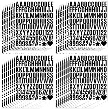 2940 PCS Bokstavsetiketter 30 Ark Små Brevlådenummer och Bokstäver, Självhäftande Vinyl Vattentåliga Alfabetsetiketter