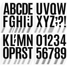 264 PCS Bokstavsstickers Stora Brevlådenummer och Bokstäver, Självhäftande Vattentåliga Alfabetstickers
