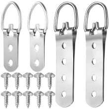 Mxxipp 8-teiliges robustes D-Ring-Bilderaufhnger-Set, extra groer Riemenaufhnger mit Schrauben, 2 Lchern und 4 Lchern, Aufhngezubehr zum Aufh