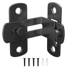 SANKEYTEW Lot de 2 serrures de porte de grange rabattables 90 degrs pour protger la vie prive Loquet de scurit crochet pour grange, ja