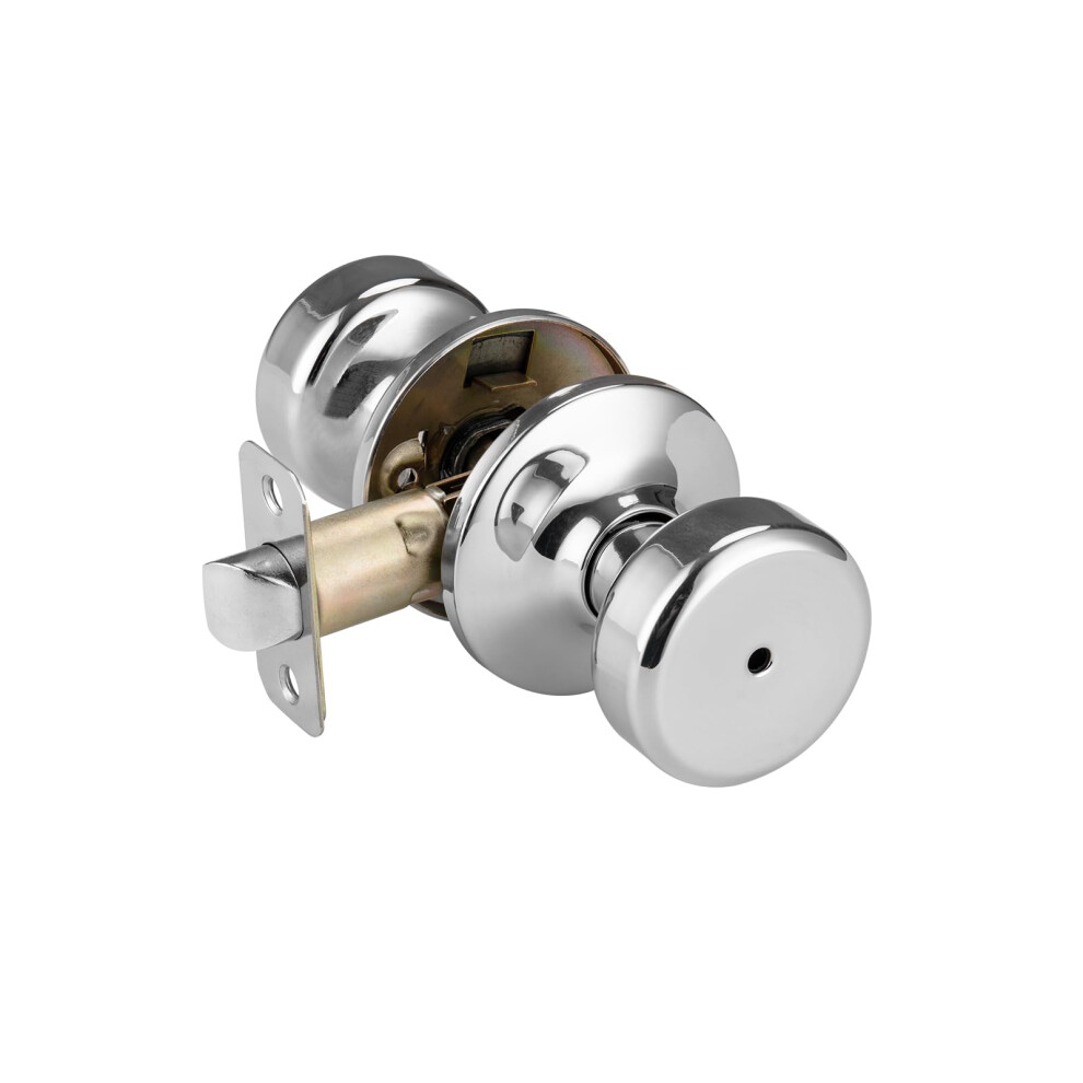 Starpy Black Door Knobs Pismo Door Knob With Lock Privacy Door Handles Interior For Bath & Bed (Privacy Bright Chrome 1) 652805260495
