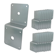 Gegalvaniseerde dekbalkbinderplaat Z-beugel voor 2x4 dwarsbalken en 4x4 palen - hoekbeugelsteun 14 gauge (20 stuks)