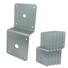 Gegalvaniseerde terrasbalkbinderplaat Z-beugel voor 2x4 dwarsbalken en 4x4 palen - hoekbeugelsteun 14 gauge (6 stuks)