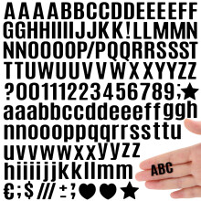 Betumatrick Kis bc matrick Szmok s betuk ntapad vinil vzll matrica scrapbooking-hoz Vizes palackok pohr postalda cmtbla Barkcs kzmu