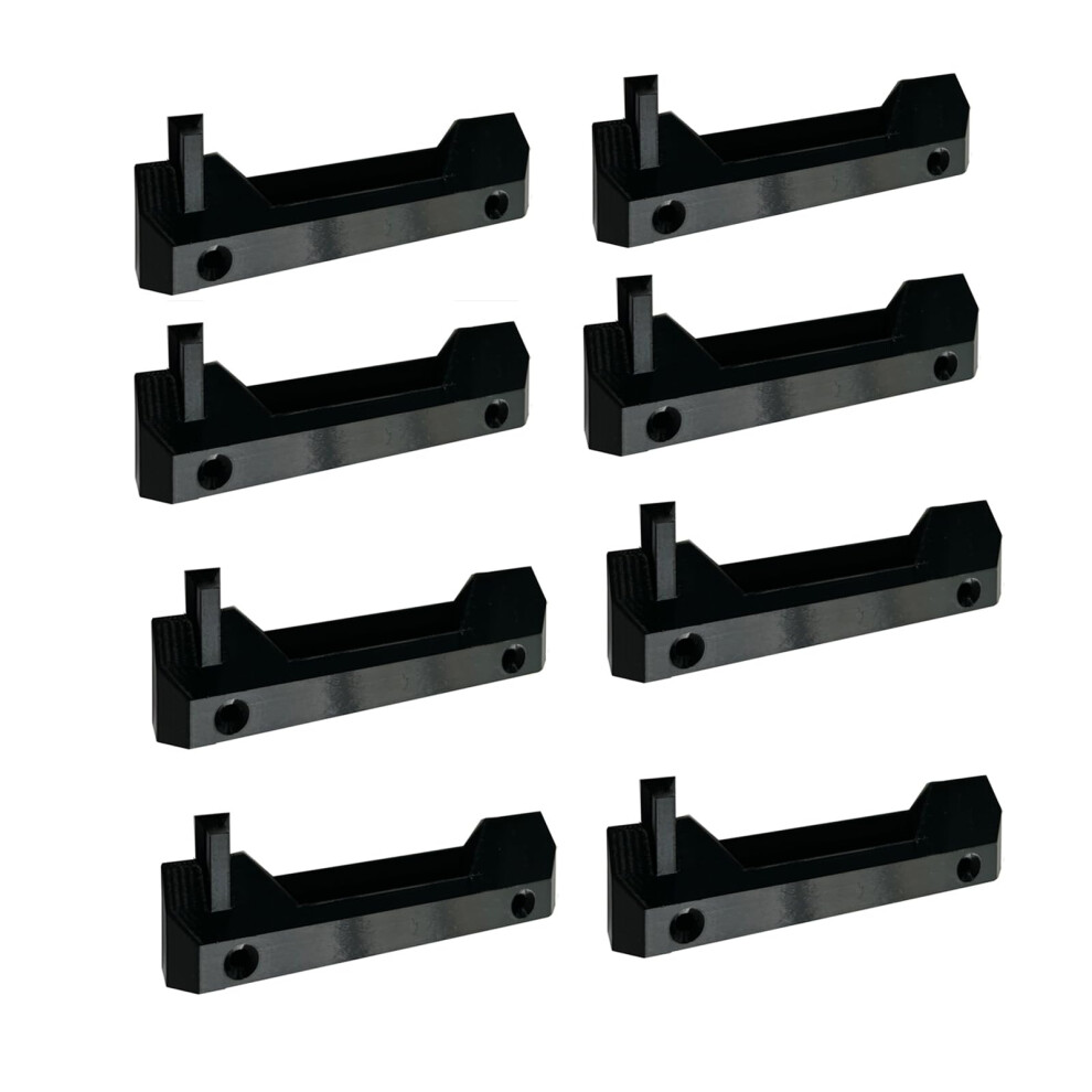 Jilinwei 8Pcs Mounting Feet For Toughbuilt Stacktech Mounting Plate Brackets Cleats Compatible With Toughbuilt Stacktech Black