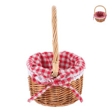 Hand-Geflochtener Blumenkorb Kind 23,00x14,00x14,00 cm Khaki