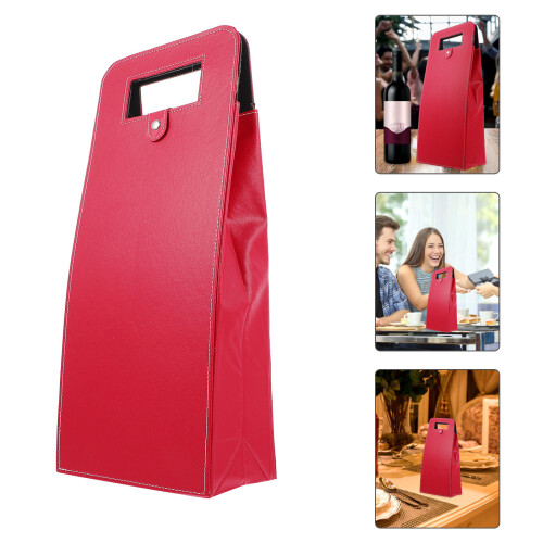 1St Lederner Weinverpackungsbeutel Geschenkbeutel Handtasche 2