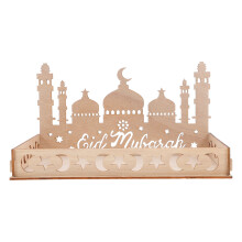 Eid Mubarak Holz Tablett: Desserttablett Und Tischdekoration