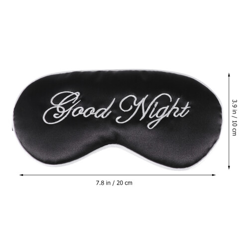 Durable Black Sleep Blindfold Silk Eye Mask with Adjustable Strap 1